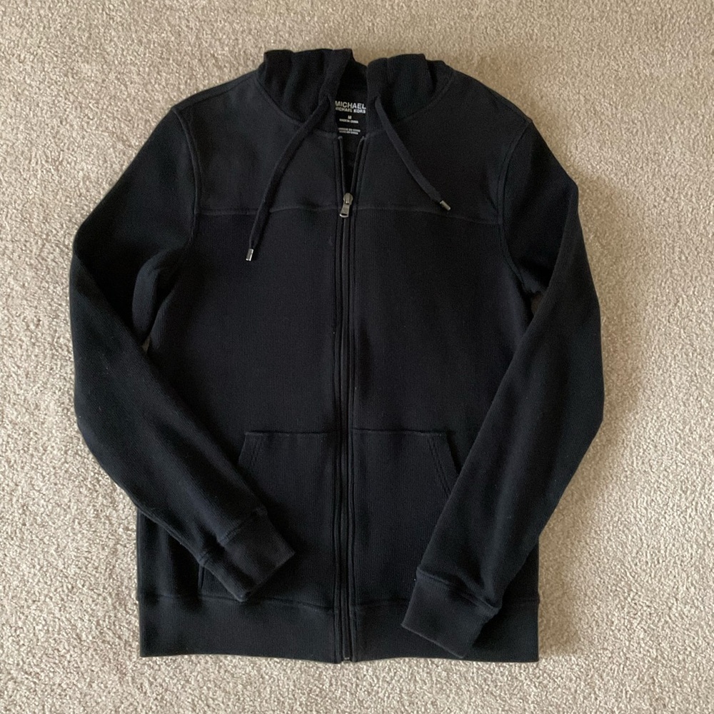 Michael Kors Black Jacket with Hood, Medium - Picture 3 of 8